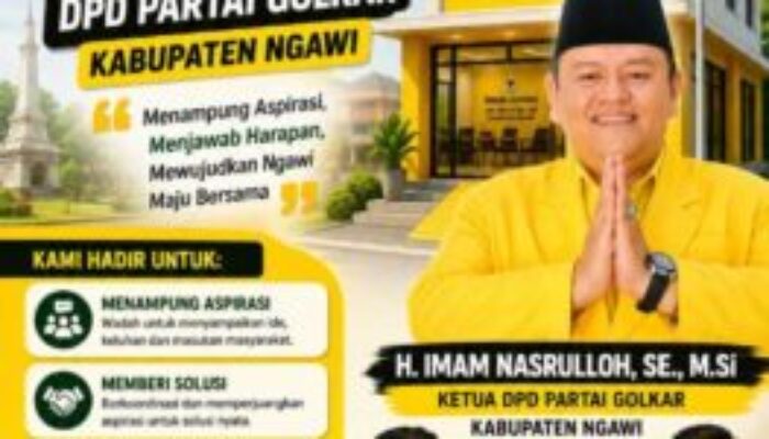 Rumah Aspirasi Golkar Ngawi Resmi Dibuka, Tegaskan Komitmen Menjadi Jembatan Suara Rakyat