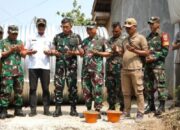 Kasrem 051/Wijayakarta Tinjau Pembangunan Jembatan Merah Putih di Pebayuran