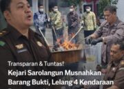 Kejari Sarolangun Musnahkan Barang Bukti 84 Perkara Inkrah, Bupati Apresiasi Transparansi Penegakan Hukum