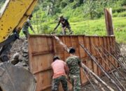 Kodim 0210/TU Bangun Jembatan Armco Bantuan Presiden Prabowo, Progres Capai 32 Persen